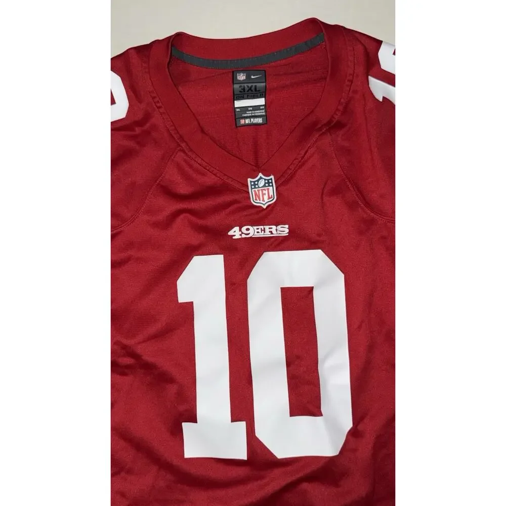 Nike On Field 49ers Jimmy Garoppolo #10 Jersey Red NFL Size 3XL